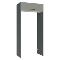 Porta-Geladeira 103 cm 1 Porta Basculante Cinza/Branco/Cinza Agata Madesa