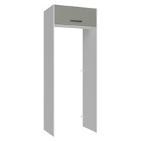 Porta-Geladeira 83 cm 1 Porta Basculante Branco/Cinza Agata Madesa