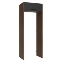 Porta-Geladeira 83 cm 1 Porta Basculante Rustic/Preto Agata Madesa