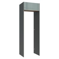 Porta-Geladeira 73 cm 1 Porta Basculante Cinza/Rustic/Cinza Lux Madesa