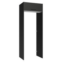 Porta-Geladeira 83 cm 1 Porta Basculante Preto/Branco/Preto Agata Madesa