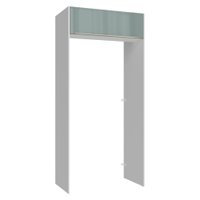 Porta-Geladeira 103 cm 1 Porta Basculante Branco/Cinza Lux Madesa