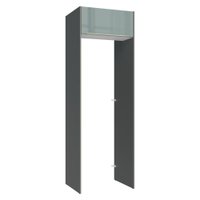 Porta-Geladeira 73 cm 1 Porta Basculante Cinza/Branco/Cinza Lux Madesa