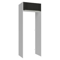 Porta-Geladeira 83 cm 1 Porta Basculante Branco/Preto Lux Madesa
