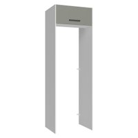 Porta-Geladeira 73 cm 1 Porta Basculante Branco/Cinza Agata Madesa