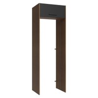 Porta-Geladeira 73 cm 1 Porta Basculante Rustic/Preto Agata Madesa