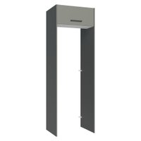 Porta-Geladeira 73 cm 1 Porta Basculante Cinza/Branco/Cinza Agata Madesa