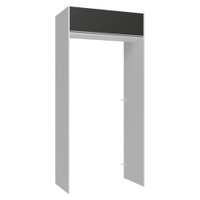 Porta-Geladeira 103 cm 1 Porta Basculante Branco/Preto Glamy Madesa