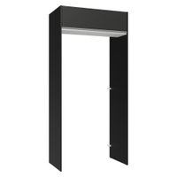 Porta-Geladeira 103 cm 1 Porta Basculante Preto/Branco/Preto Glamy Madesa