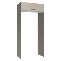Porta-Geladeira 103 cm 1 Porta Basculante Crema/Branco/Crema Agata Madesa