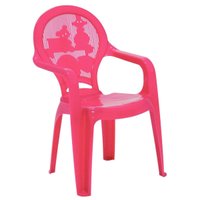 Cadeira Plástica Infantil Rosa Tramontina Encosto Vazado 56cm Cadeirinha para Criança 24m+