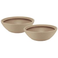 Kit 2 Vasos Indi 22cm para Planta Folhagens Flores Polietileno Tramontina Areia Jardim Varanda