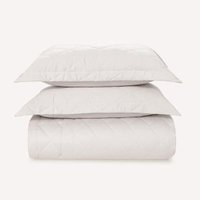 Colcha Casal Karsten com 2 Porta Travesseiros Cetim 300 Fios Bossa Branco