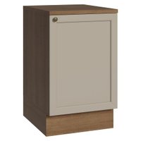 Balcão de Cozinha 50cm 1 Porta (Com Tampo) Rustic/Crema Vik Madesa