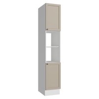 Paneleiro 40 cm 2 Portas e 2 Nichos Branco/Crema Vik Madesa