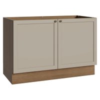 Balcão Gabinete de Pia 120 cm (Sem Tampo) Rustic/Crema Vik Madesa