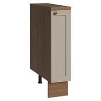 Balcão Porta-Temperos 20 cm 1 Porta (Com Tampo) Rustic/Crema Vik Madesa