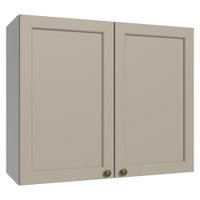 Armário Aéreo 80 cm 2 Portas Branco/Crema Vik Madesa