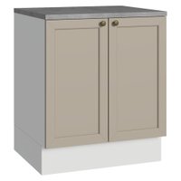 Balcão de Cozinha 70 cm 2 Portas Branco/Crema Vik Madesa