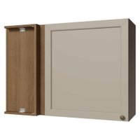 Armário Aéreo de Canto 1 Porta Rustic/Crema Vik Madesa