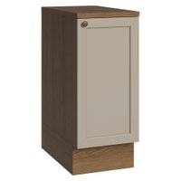Balcão de Cozinha 35 cm 1 Porta Rustic/Crema Vik Madesa