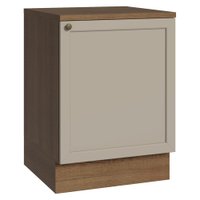 Balcão de Cozinha 60 cm 1 Porta Rustic/Crema Vik Madesa