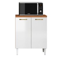 Balcao Com Tampo 2P 70 cm MDP Atenas Cinamomo Branco ARMoveis