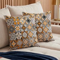 Almofadas Kit Plumie de 45x45cm 2 Uni Estampadas Bagdade Cama inBox