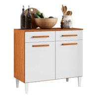 Balcao Com Tampo 90cm 2012151  ARMoveis - Cinamomo Branco