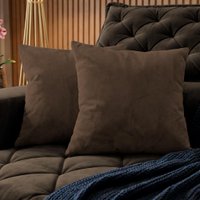 Almofadas Kit Plumie de 45x45cm 2 Uni Boucle Marrom Cama inBox