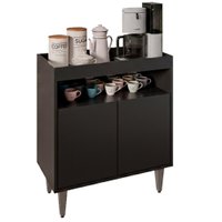 Balcao Aparador Multiuso 2 Portas BP Alice 71 cm Eratto Moveis - Preto