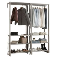 Kit 2 Closet Modulado 3 Prateleiras 200X80 cm EY101 NOVAM - Branco