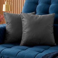 Almofadas Kit Plumie de 45x45cm 2 Uni Velusoft Cinza Cama inBox