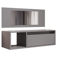 Penteadeira Suspensa 1 Porta Eva 90 cm BP Eratto Moveis - Grafite