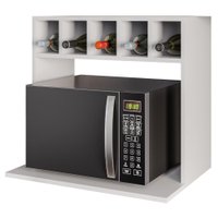 Suporte Microondas Nicho Garrafeiro Lisa 60 cm BP Eratto Moveis - Branco