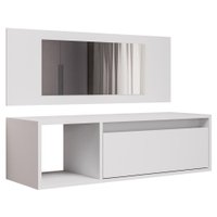 Penteadeira Suspensa 1 Porta Eva BP 90 cm Eratto Moveis - Branco