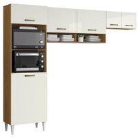 Cozinha Compacta 6 Portas 250 cm MDP Atenas ARMoveis - Atacama Off White