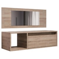 Penteadeira Suspensa 1 Porta Eva 90 cm BP Eratto Moveis - Freijo