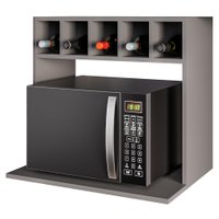 Suporte Microondas Nicho Garrafeiro Lisa BP 60 cm Eratto Moveis - Grafite