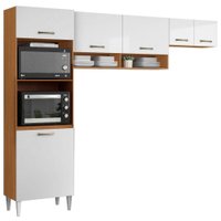 Cozinha Compacta 6 Portas 250 cm MDP Atenas ARMoveis - Cinamomo Branco
