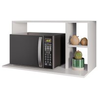 Suporte Microondas 2 Nichos Laila 80 cm BP Eratto Moveis - Branco
