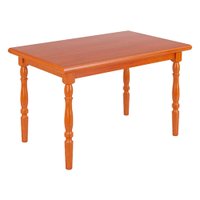 Mesa Retangular 04 Lugares Pes Torneados 126X80 cm 103LB Marjori - Mel Brilho