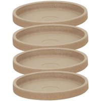 Kit 4 Pratos para Vasos de Flor 33,5cm Plantas Granito Areia Tramontina Jardim Varanda Tam P