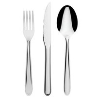 Jogo de Garfos Colheres Facas de Churrasco Inox Siena Brinox Talheres Restaurante Mesa Posta Buffet