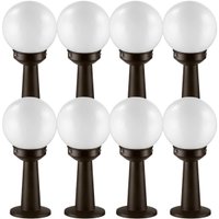 Jogo 8 Balizadores Jardim Quintal Globo Clássico Luminárias de Chão Decorativa Dital Bivolt