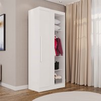 Guarda-Roupa Solteiro Modulado Freyr 1 Porta Branco - Pnr Móveis