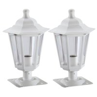 Kit 2 Balizadores para Jardim Luminária Externa em Alumínio Lente Transparente Clássico Grega Dital