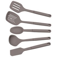 Jogo de Utensílios Tramontina Softta em Silicone Cinza 5 Peças