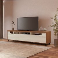 Rack para TV Até 75 Polegadas Mercury 2 Portas 1 Gaveta Cinamomo/Off White - Artely Móveis
