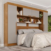 Guarda-Roupa Casal Modulado Odin Premium 4 Portas Cinamomo/Off White - Pnr Móveis